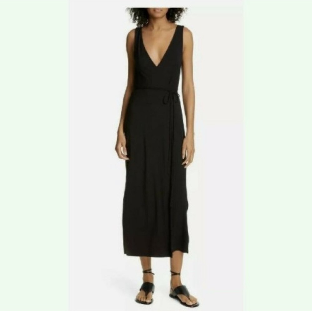 NWT VINCE V NECK WRAP DRESS